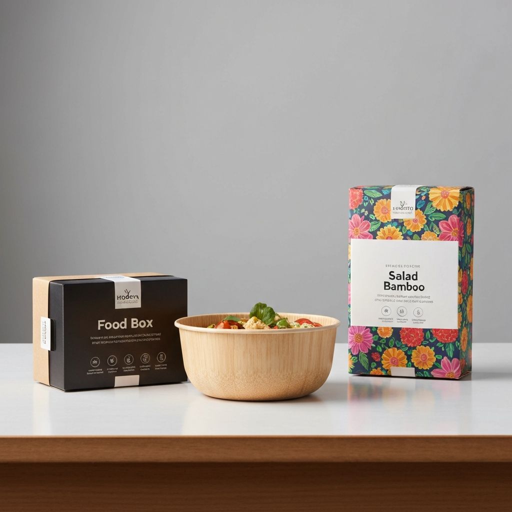 Verschiedene Lunchbox-Formate mit Etiketten